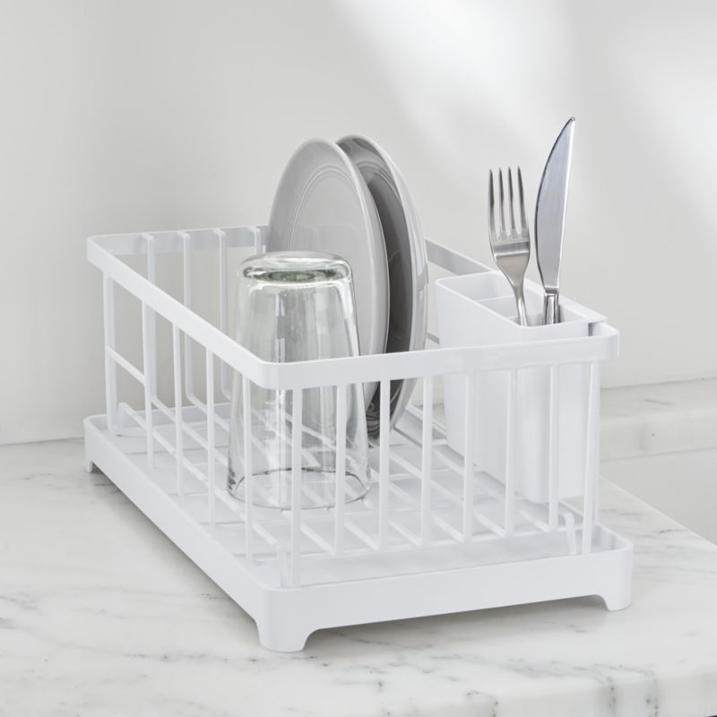 Yamazaki Tower White Wire Dish Drainer Rack Reviews Crate Barrel