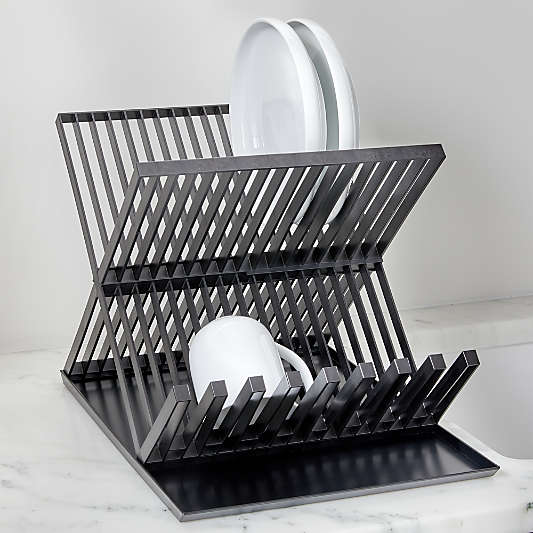 Yamazaki Tower Black X-Shaped Dish Drainer Rack