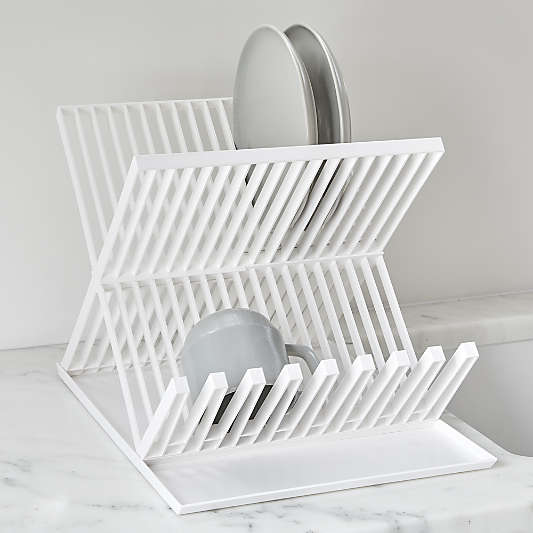 Yamazaki Tower White X-Shaped Dish Drainer Rack