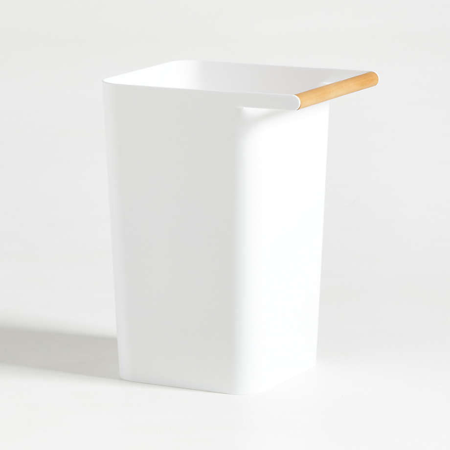 Yamazaki White Waste Basket Trash Can Reviews Crate Barrel