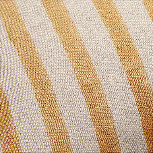 Yarra Stripe Fringe 24"x16" Marzipan Gold Throw Pillow Cover