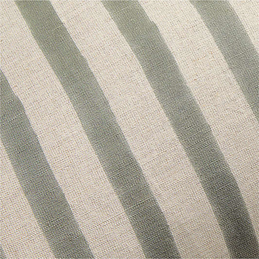 Yarra Stripe Fringe 24"x16" Shadow Sage Green Throw Pillow with Feather Insert