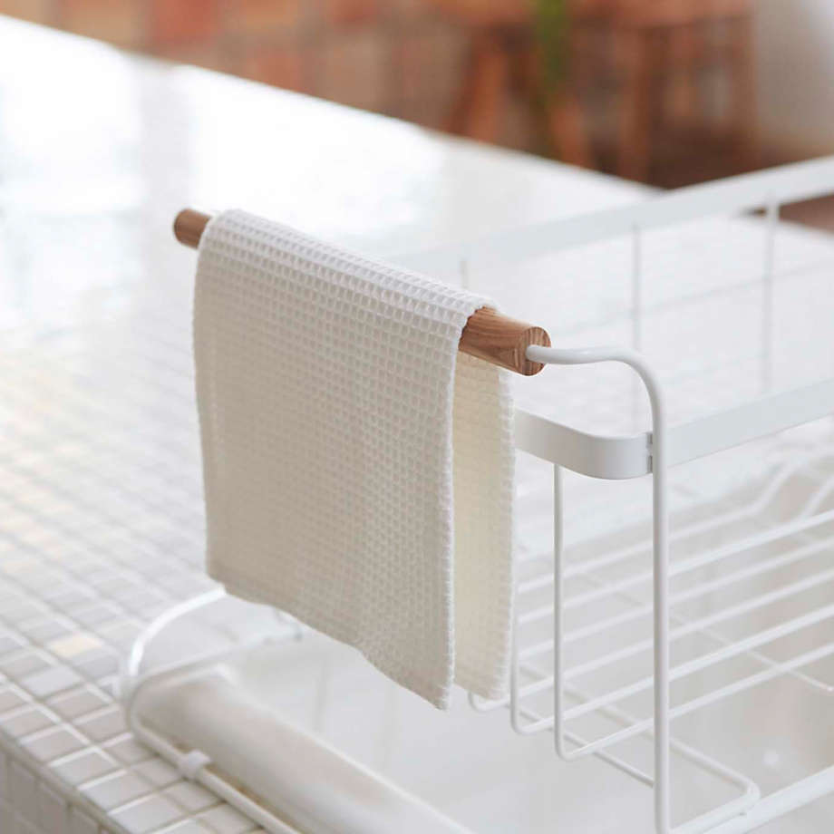 Yamazaki Tosca White Over The Sink Dish Drainer Rack Crate Barrel