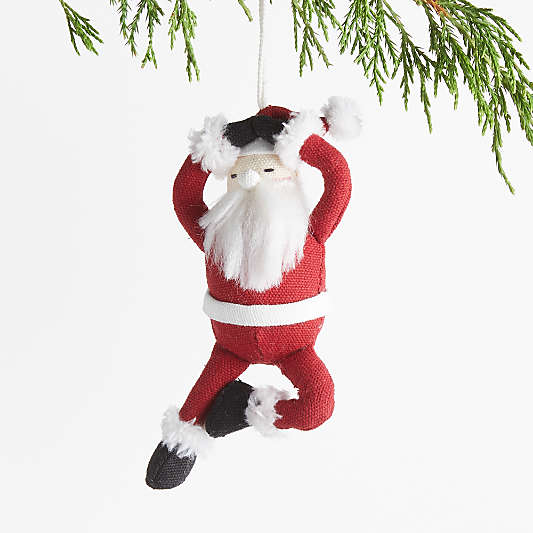 Yoga Santa Christmas Ornament