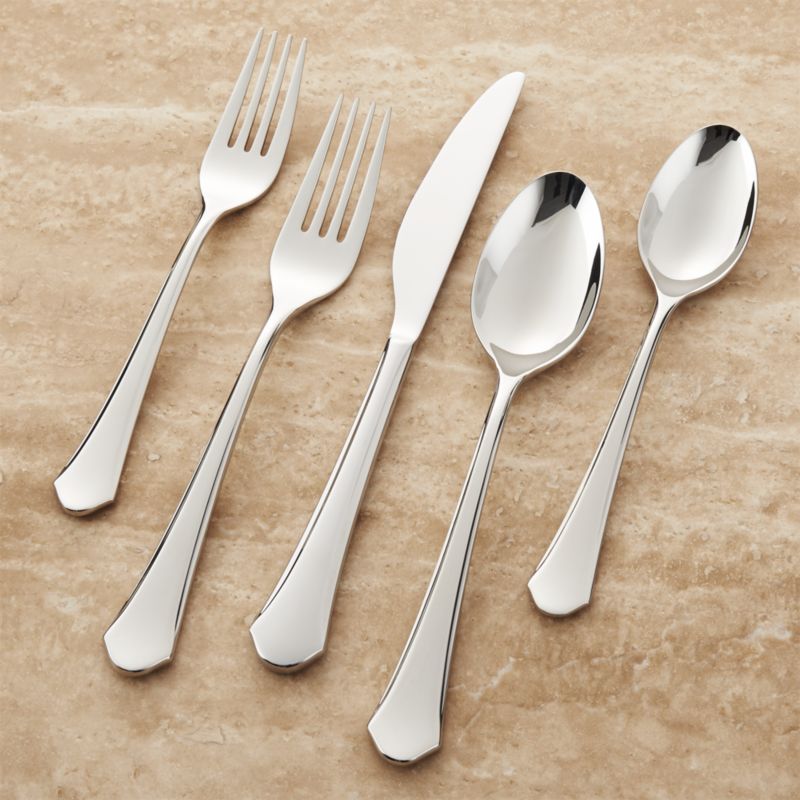 York Mirror 5-Piece Flatware Place Setting + Reviews | Crate & Barrel