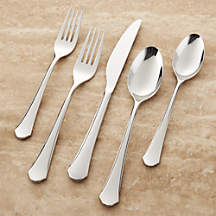 York Mirror 5-Piece Flatware Set | Crate & Barrel