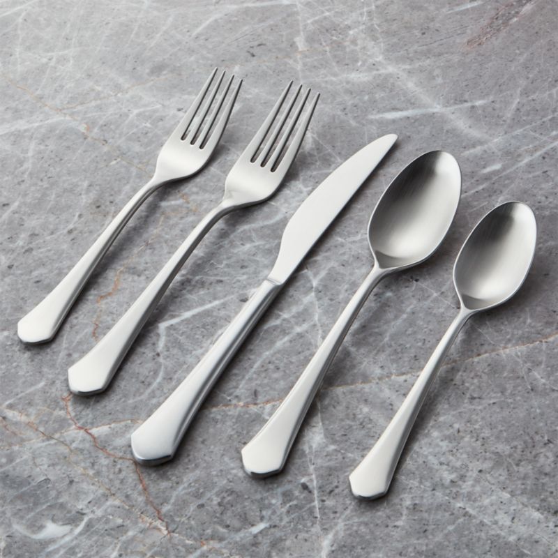 York Satin Flatware Crate & Barrel
