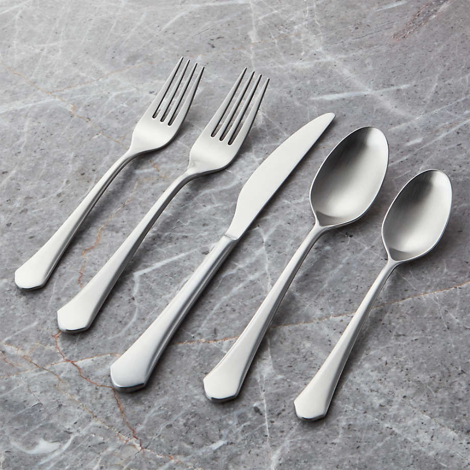 York Satin Flatware Crate & Barrel