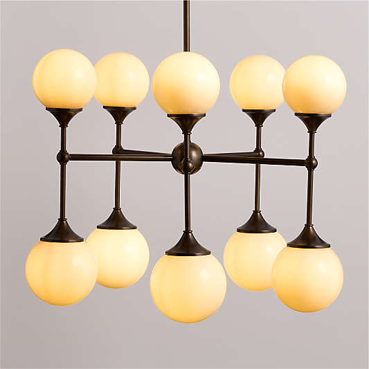Yorkshire Blackened Brass Chandelier Light