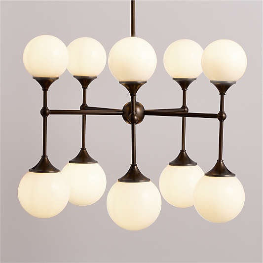Yorkshire Blackened Brass Chandelier Light