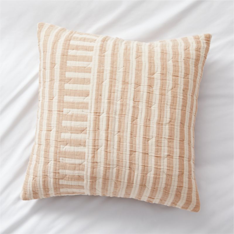 Yucatan Terracotta Stripe Euro Sham - image 0 of 4