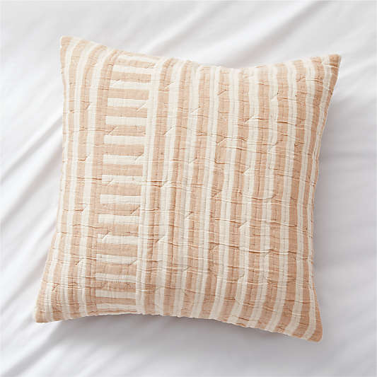 Yucatan Terracotta Stripe Euro Sham