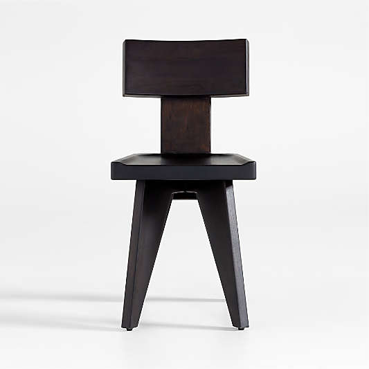 Yukon Black-Brown Wood Dining Side Chair