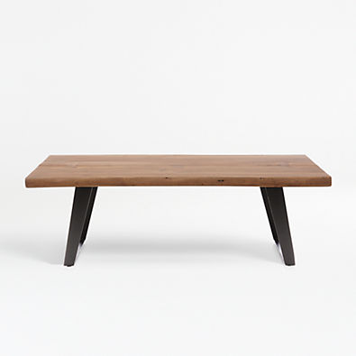 View Yukon Warm Acacia Live Edge Solid Wood 54" Rectangular Coffee Table details