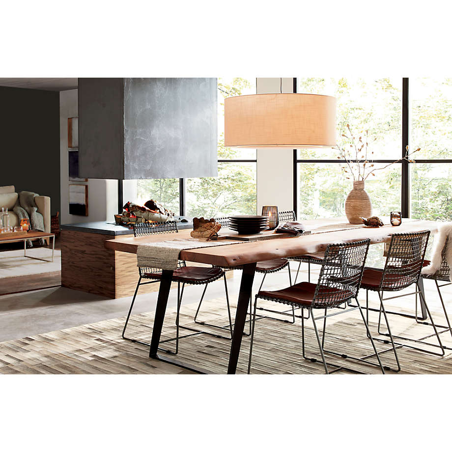 Crate and barrel solid deals wood dining table