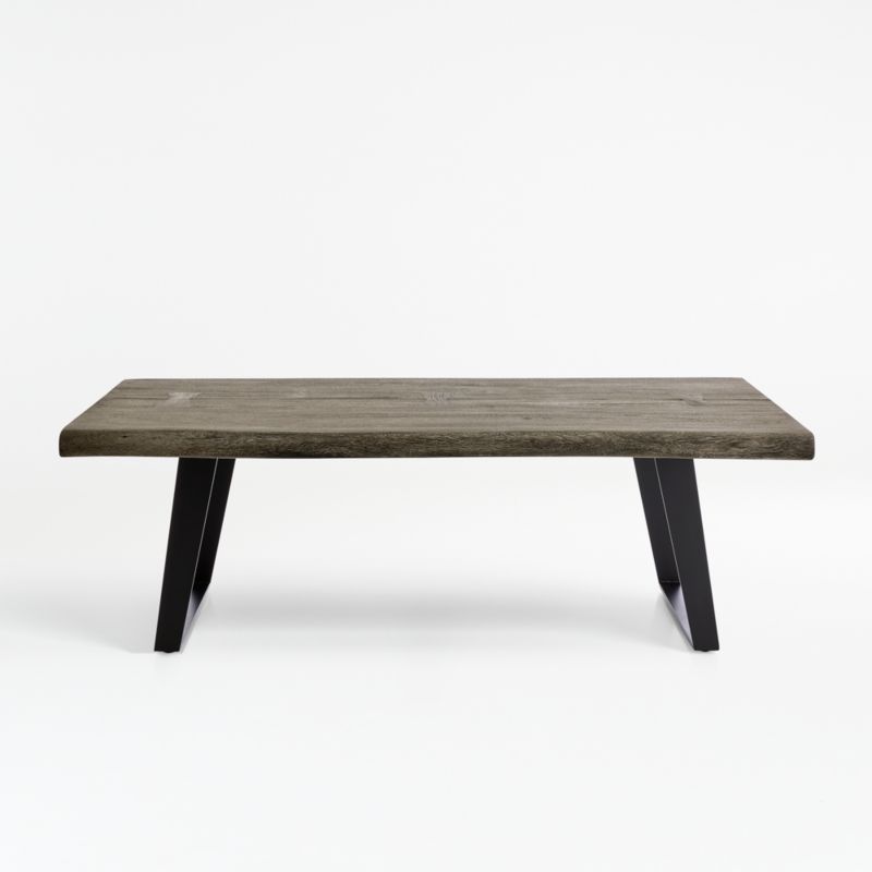 Yukon Weathered Grey Live Edge Solid Wood Coffee Table + Reviews | Crate & Barrel