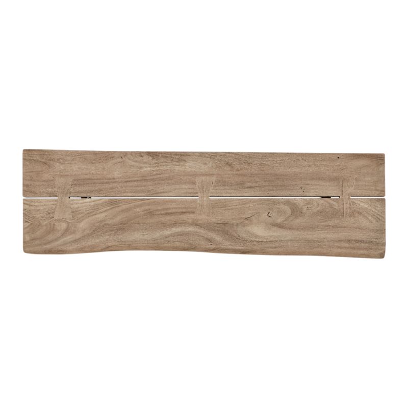 Yukon 57" Rectangular Weathered Grey Live Edge Solid Wood and Metal Console Table - image 7 of 11