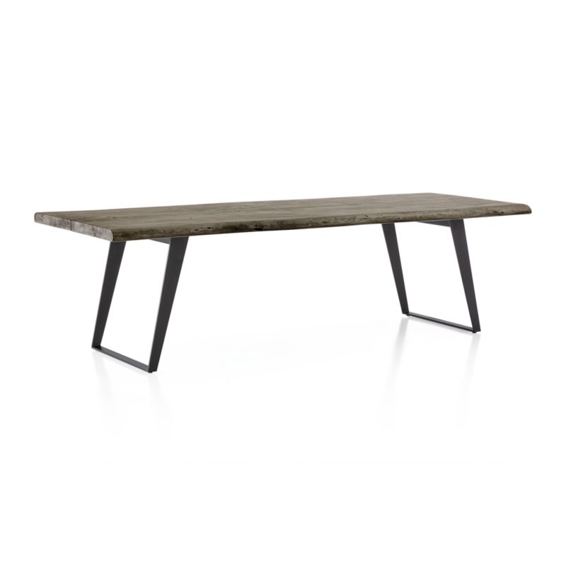 Yukon 102" Weathered Grey Live Edge Solid Wood Dining Table