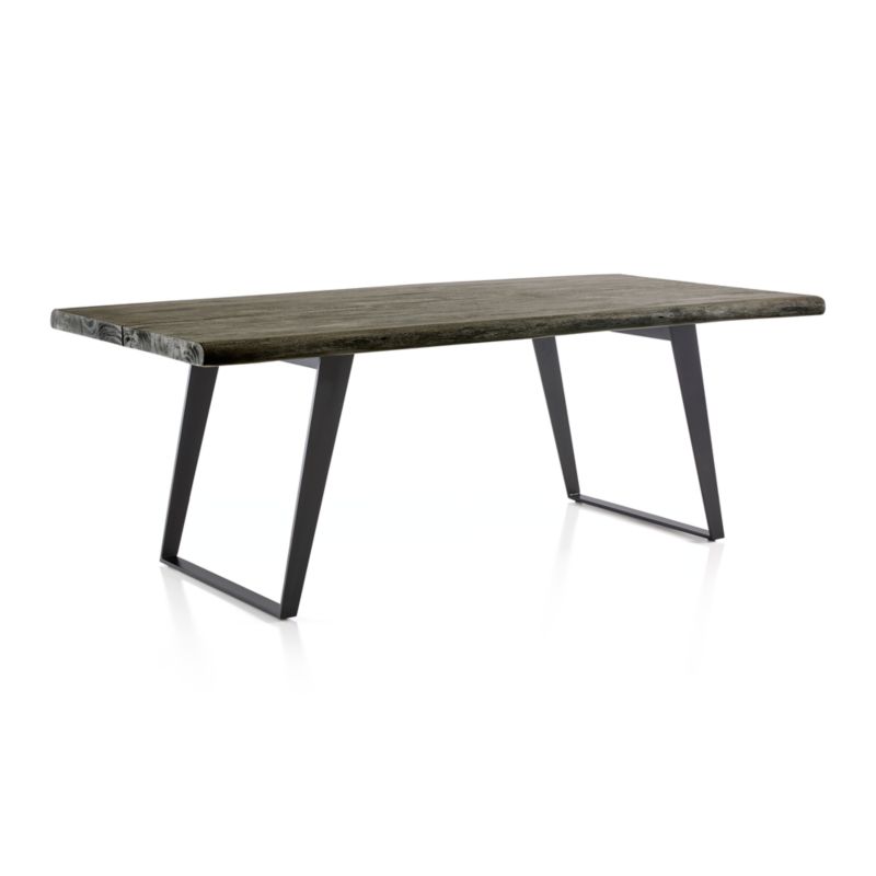 Yukon 80" Weathered Grey Live Edge Solid Wood Dining Table