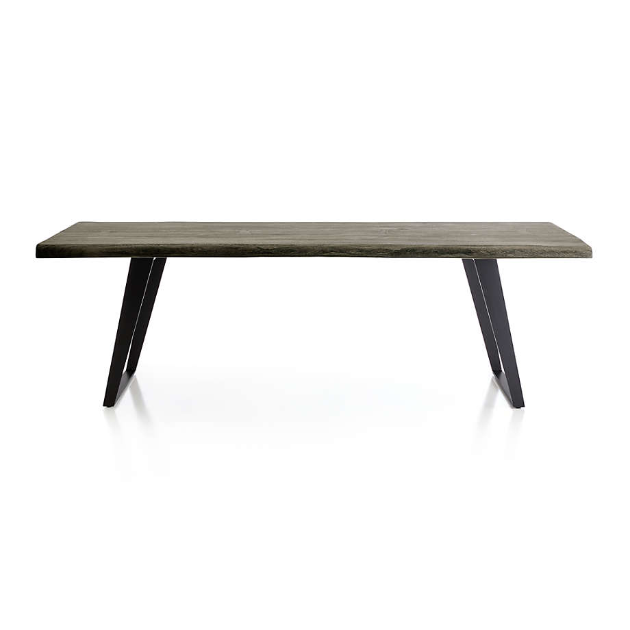 Yukon 80" Weathered Grey Live Edge Solid Wood Dining Table