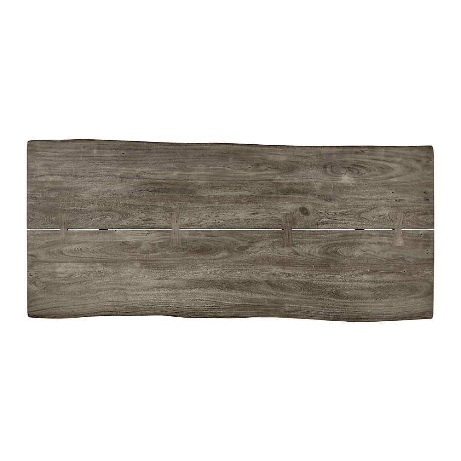 Yukon 80" Weathered Grey Live Edge Solid Wood Dining Table
