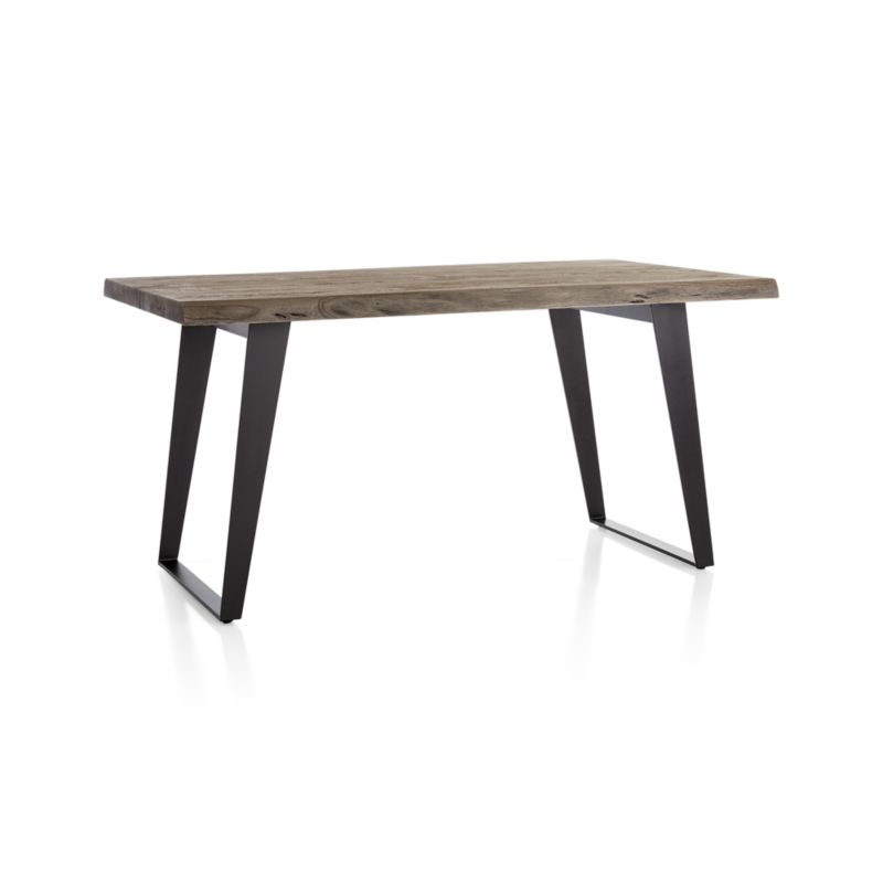 Yukon 58" Weathered Grey Live Edge Solid Wood Dining Table