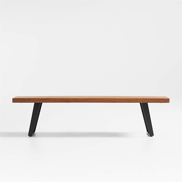 Pali Black Wood Dining Bench + Reviews Crate & Barrel Canada