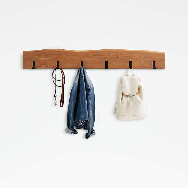 Yukon Natural Wall Coat Rack Reviews Crate Barrel Yukon Natural Wall Coat Rack Reviews, White Wooden Coat Rack Wall Art