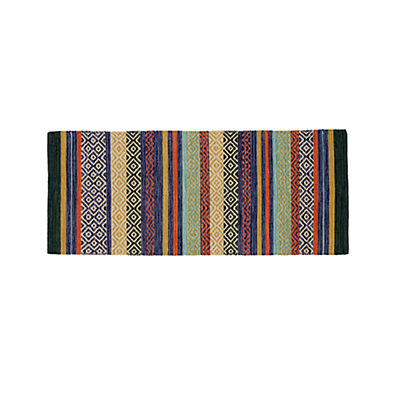 View Yumi Blue Multi-Color Rag Rug Runner 2.5'x6' details