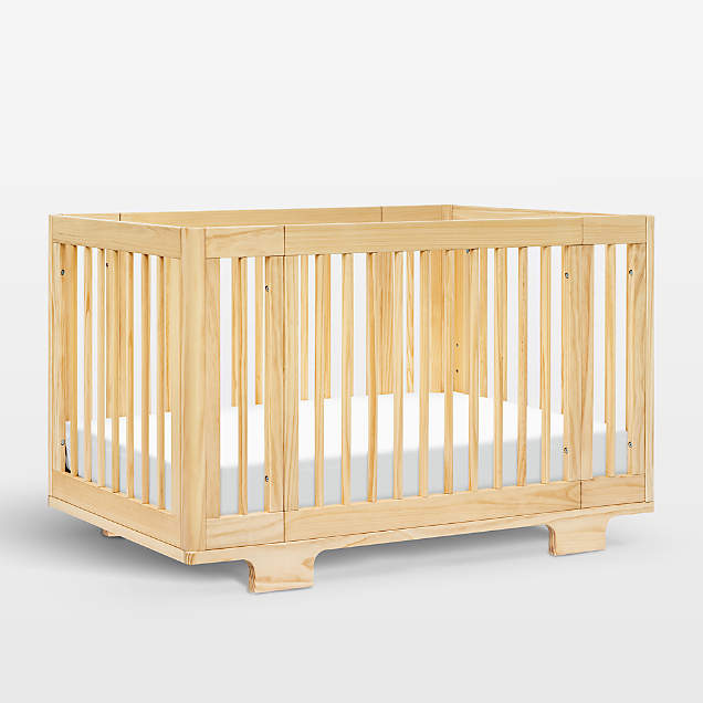 Babyletto Gelato Natural Walnut Wood 4in1 Convertible Mini Baby Crib