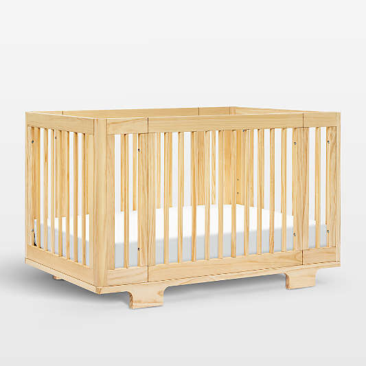 Babyletto Yuzu Natural Wood 8-in-1 Convertible Baby Crib with All Stages Conversion Kit