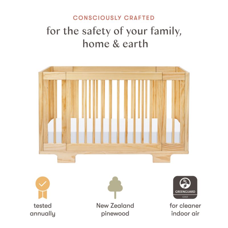 Babyletto Yuzu Natural Wood 8-in-1 Convertible Baby Crib with All Stages Conversion Kit - image 7 of 10