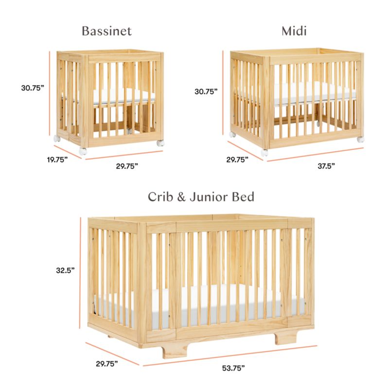 Babyletto Yuzu Natural Wood 8-in-1 Convertible Baby Crib with All Stages Conversion Kit - image 9 of 10