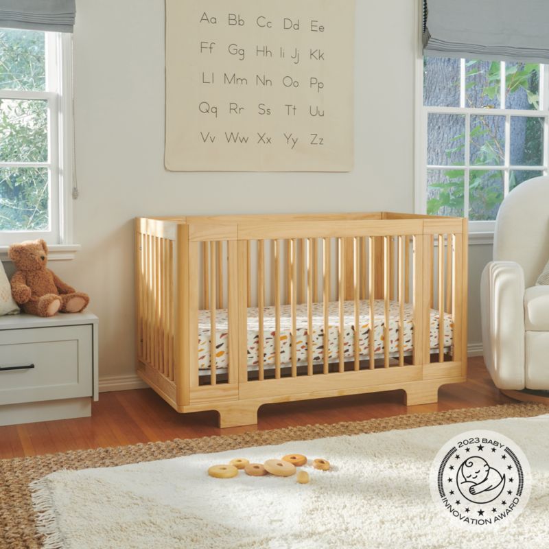 Babyletto Yuzu Natural Wood 8-in-1 Convertible Baby Crib with All Stages Conversion Kit - image 1 of 10