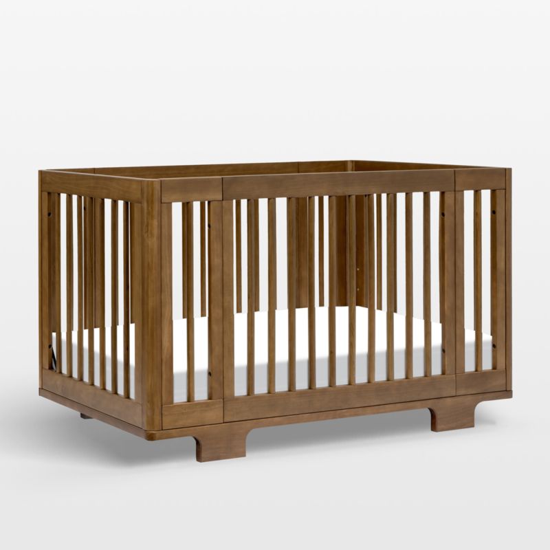 Babyletto Yuzu 8 in 1 Convertible Crib with All Stages Conversion Kits Natural Walnut