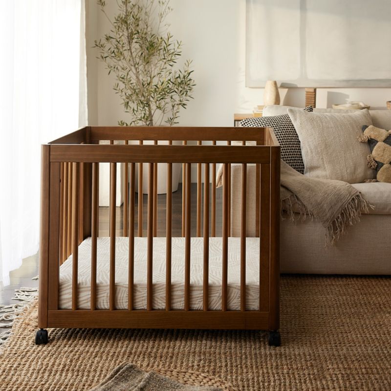 Babyletto Yuzu 8 in 1 Convertible Crib with All Stages Conversion Kits Natural Walnut