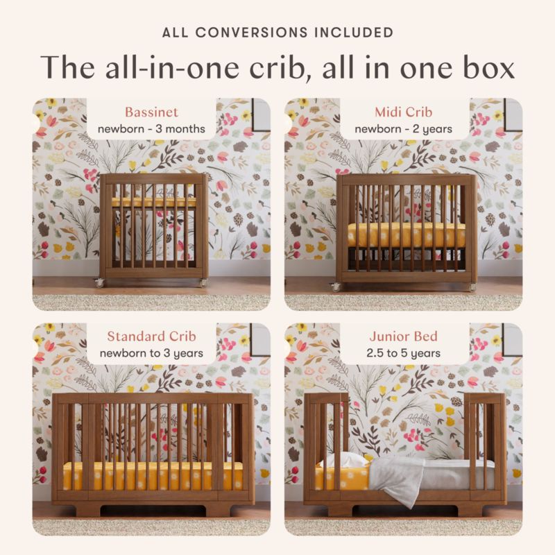 Babyletto Yuzu Walnut Wood 8-in-1 Convertible Crib - image 11 of 12