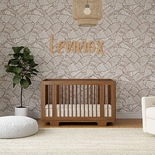 Babyletto Yuzu Walnut Wood 8-in-1 Convertible Baby Crib with All Stages Conversion Kit