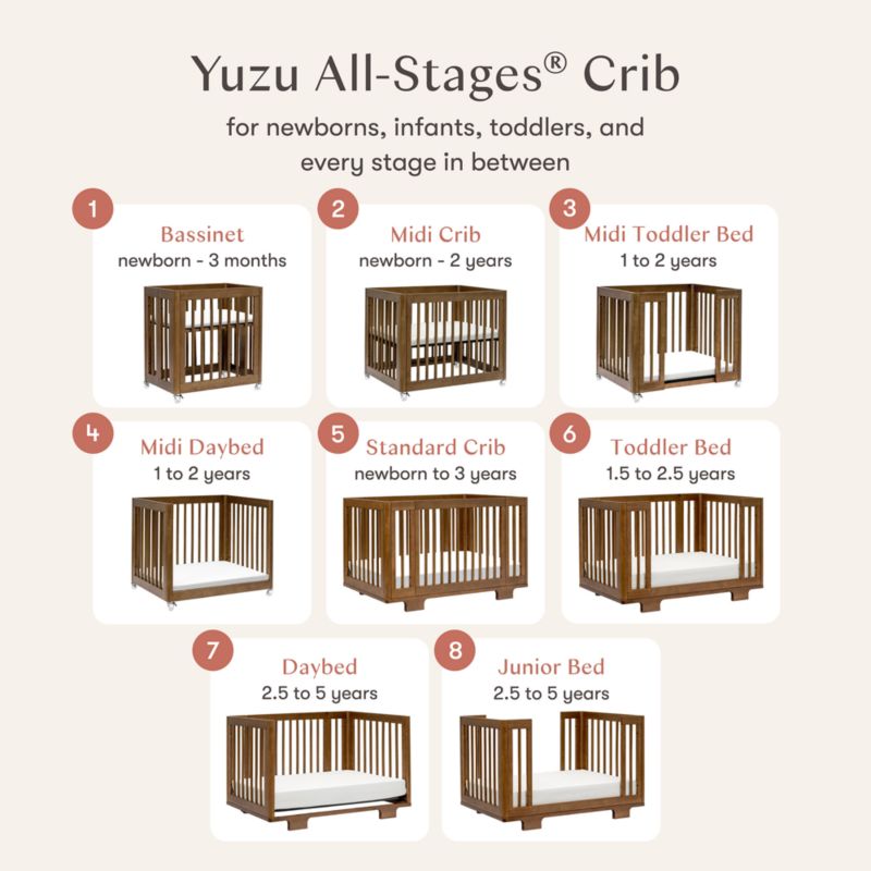 Babyletto Yuzu Walnut Wood 8-in-1 Convertible Crib - image 10 of 12