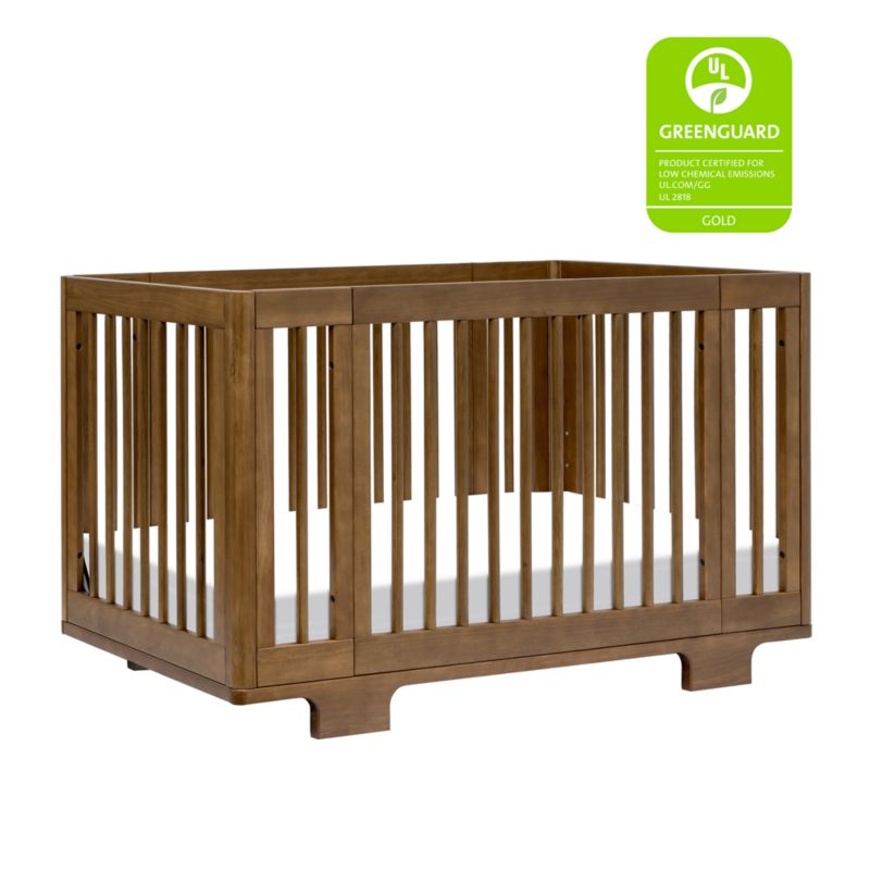 Babyletto Yuzu 8 in 1 Convertible Crib with All Stages Conversion Kits Natural Walnut