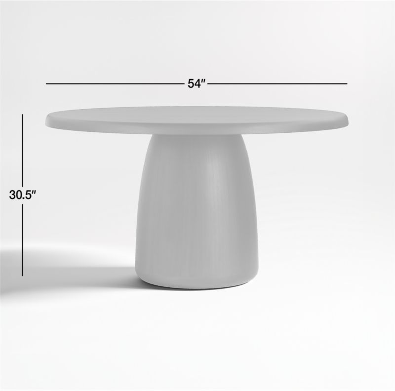 View Zahn 54" Charcoal Grey Round Dining Table - image 3 of 9