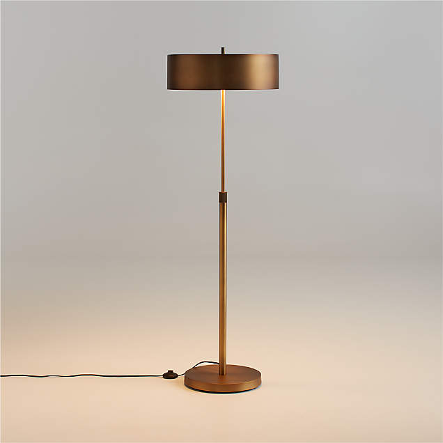Fleming Black Metal Corner Floor Lamp + Reviews Crate & Barrel