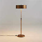 Zain Brushed Brass Metal Adjustable Floor Lamp 65"