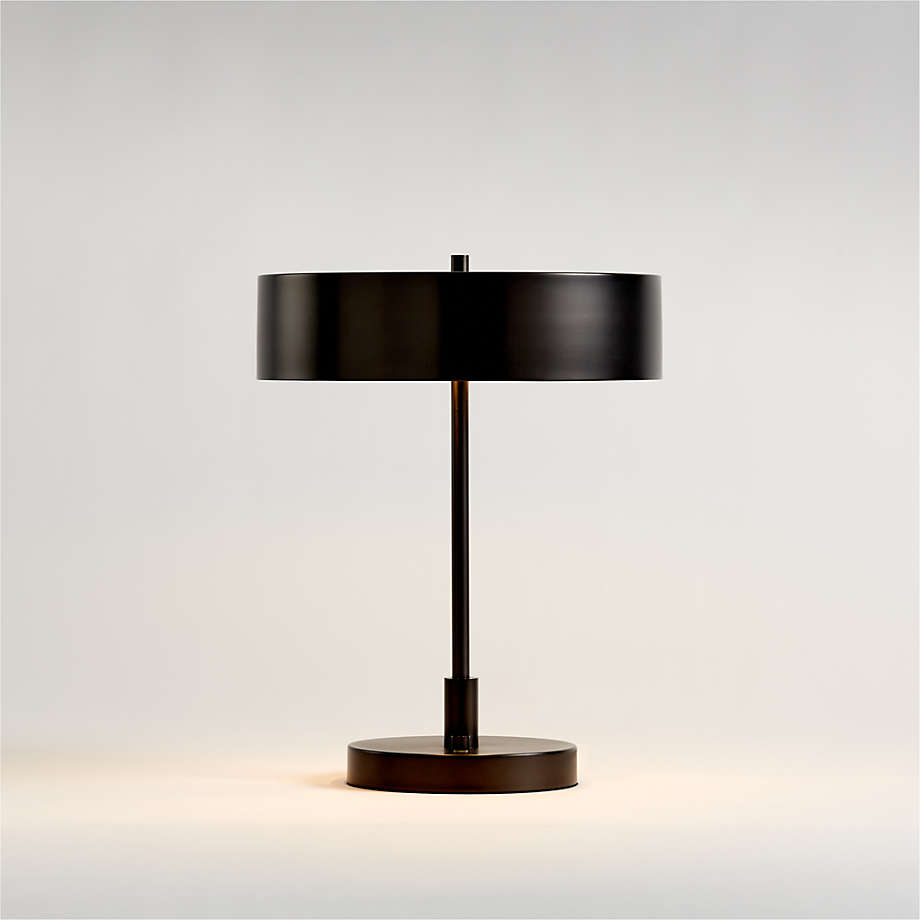 Promenade Small Black Metal Table Lamp with USB Port + Reviews