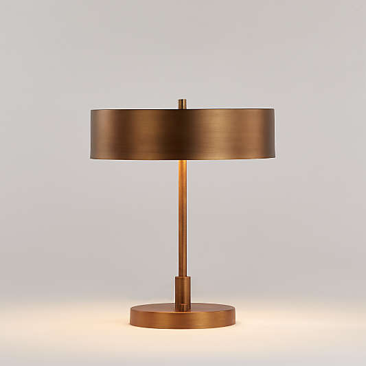 Zain Brass Table Lamp with USB Port 18"