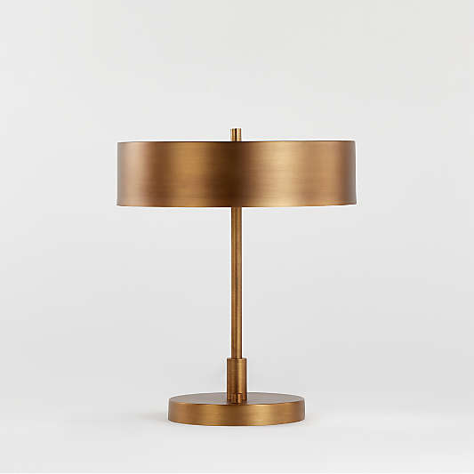 Zain Brass Table Lamp with USB Port 18"