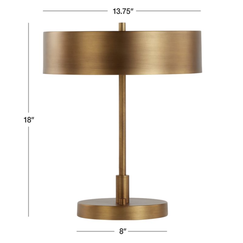 View Zain Brass Table Lamp with USB Port 18" - image 3 of 11