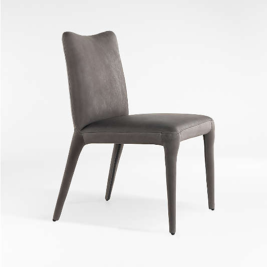 Zanni Graphite Leather Dining Chair