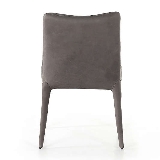 Zanni Graphite Leather Dining Chair