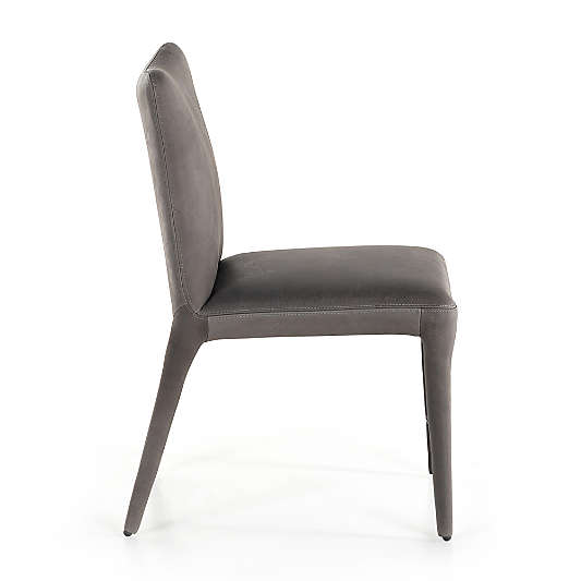 Zanni Graphite Leather Dining Chair